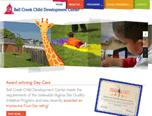 Tablet Screenshot of bellcreekchildcare.com